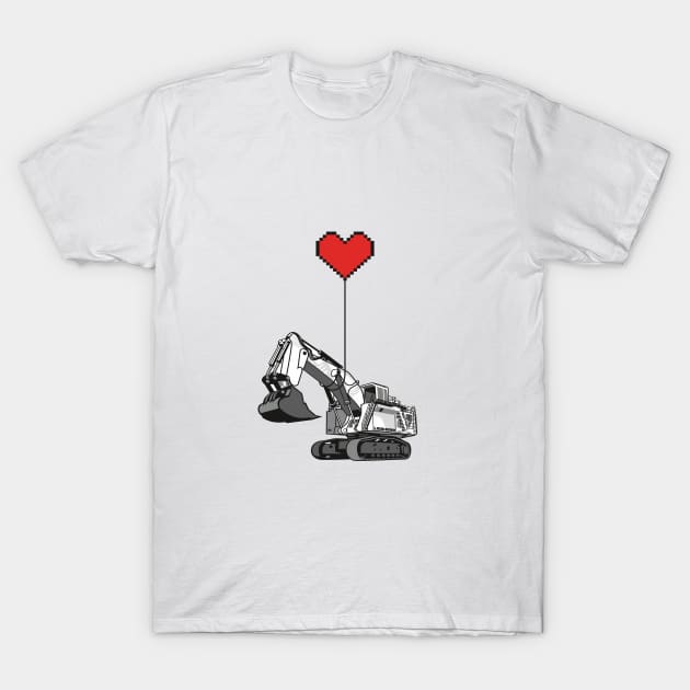 i Love Excavator T-Shirt by damnoverload